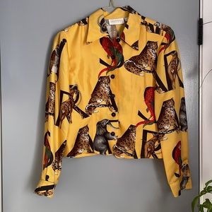 Dana Bachman animals print top , size 4p